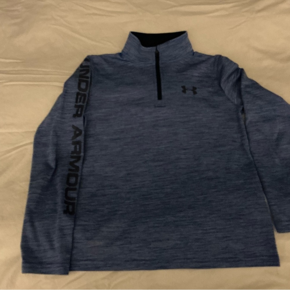 Under Armour Heathered Blue 1/4 LS Zip-Up